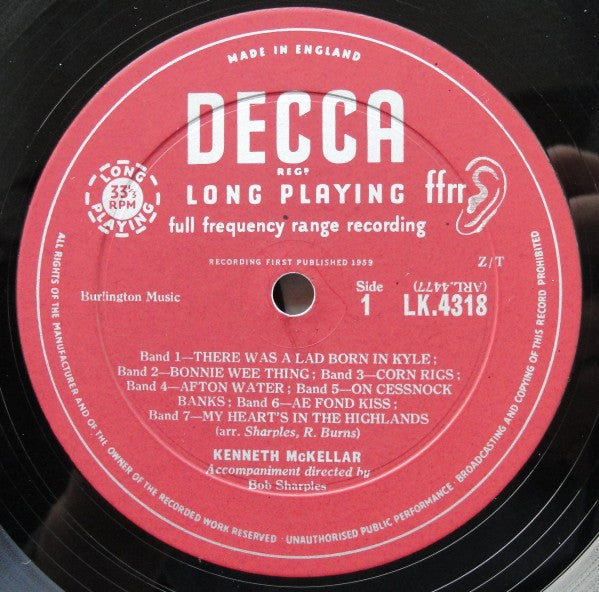 Kenneth McKellar : The Songs Of Robert Burns (LP, Mono, RP)