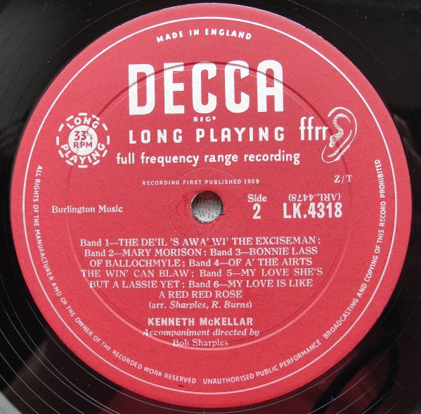 Kenneth McKellar : The Songs Of Robert Burns (LP, Mono, RP)