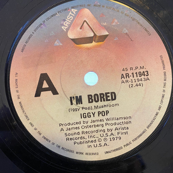Iggy Pop : I'm Bored (7", Single)