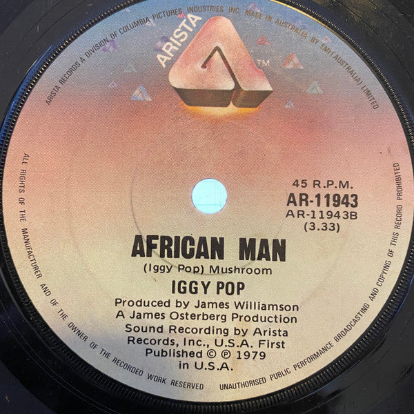 Iggy Pop : I'm Bored (7", Single)