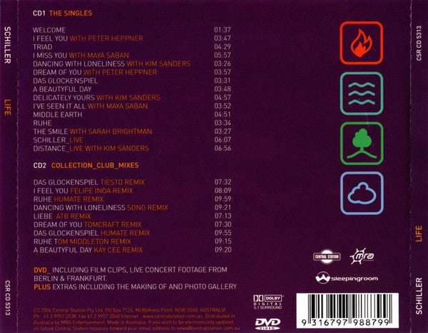 Schiller : Life (CD, Mixed + CD + DVD, PAL + Album)
