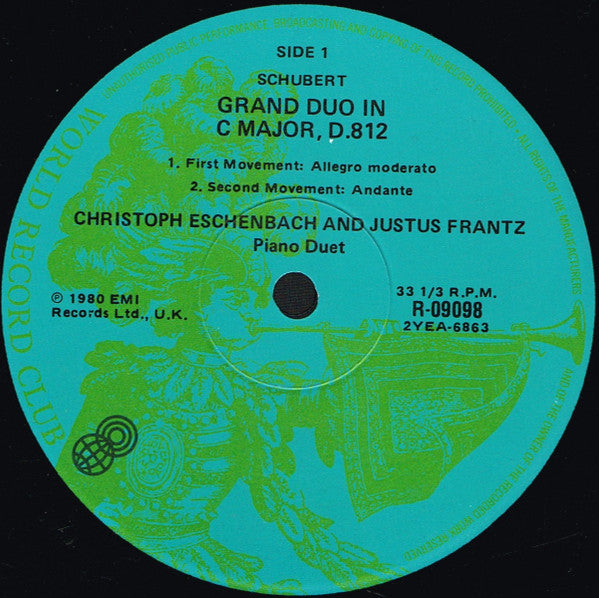Schubert*, Christoph Eschenbach, Justus Frantz : Grand Duo D.812 / Deutsche Tänze D.618 / 4 Ländler D.814 / 2 Ländler E, D.618 (LP, Album, Club)