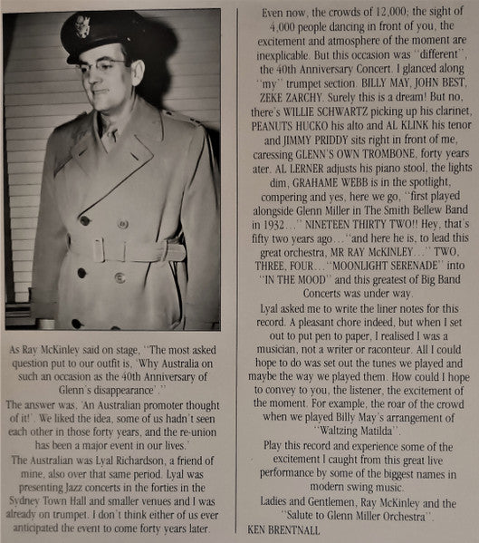 Ray McKinley Leading The Salute To Glenn Miller Orchestra : A Salute To Glenn Miller (40th Anniversary Memorial Concert) (LP, Album)