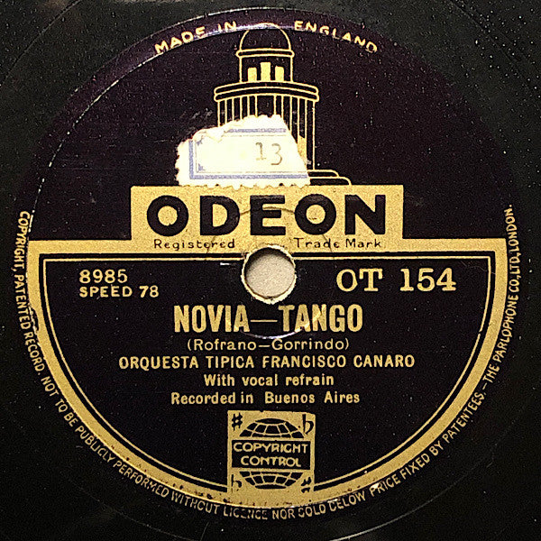 Francisco Canaro Y Su Orquesta Típica : Desconfiale / Novia (Shellac, 10")