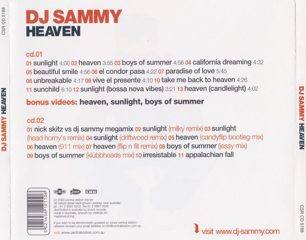 DJ Sammy : Heaven (2xCD, Album)