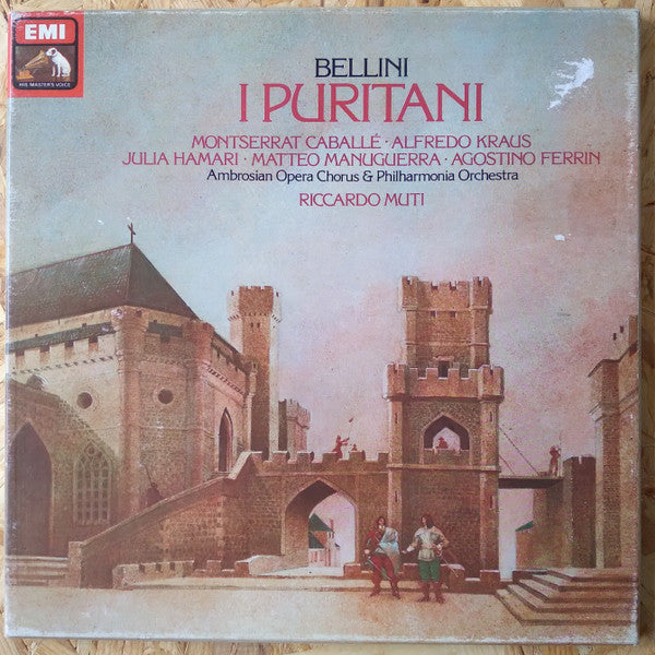 Bellini*, The Ambrosian Opera Chorus & Philharmonia Orchestra Conduced By Riccardo Muti : I Puritani (3xLP, Album, Col + Box)