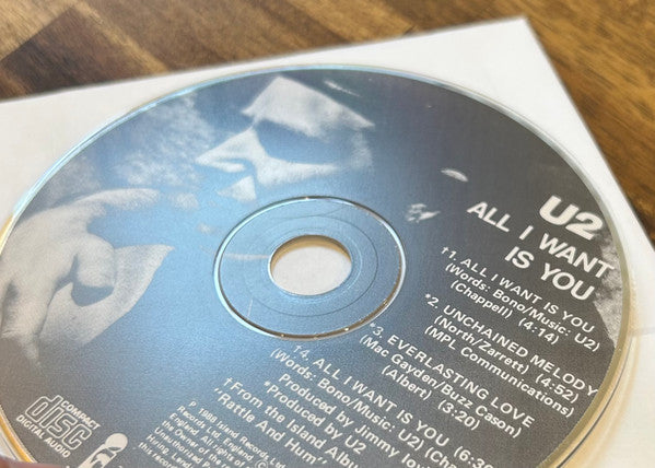 U2 : All I Want Is You (CD, Single, Car)