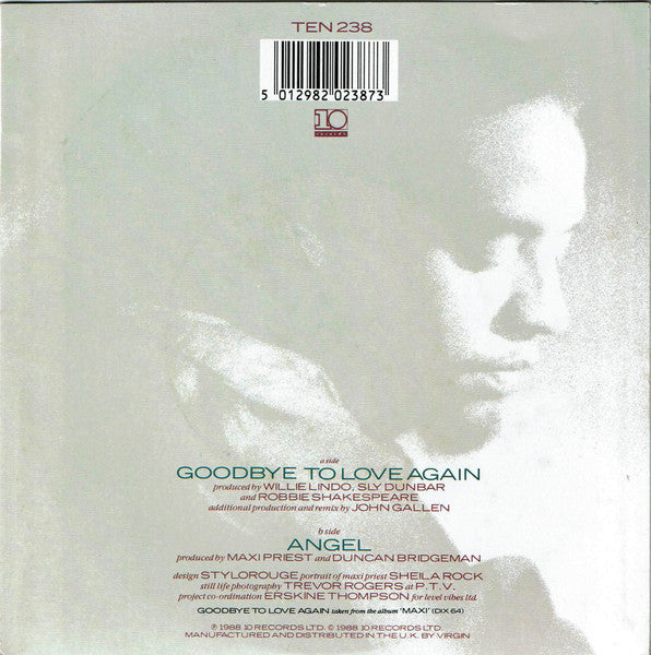 Maxi Priest : Goodbye To Love Again (7", Single)