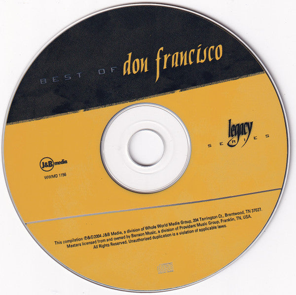 Don Francisco (2) : Best Of Don Francisco (CD, Comp)