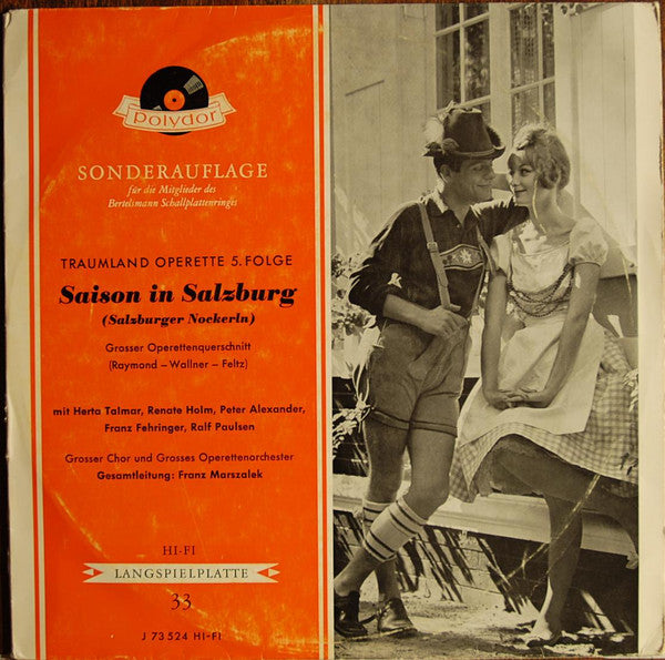 Various : Saison In Salzburg - Traumland Operette 5. Folge (10", Mono, Club)