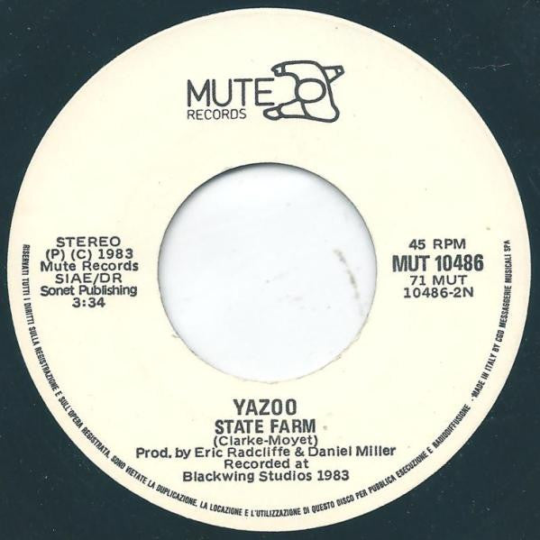 Yazoo : Nobody's Diary  (7")