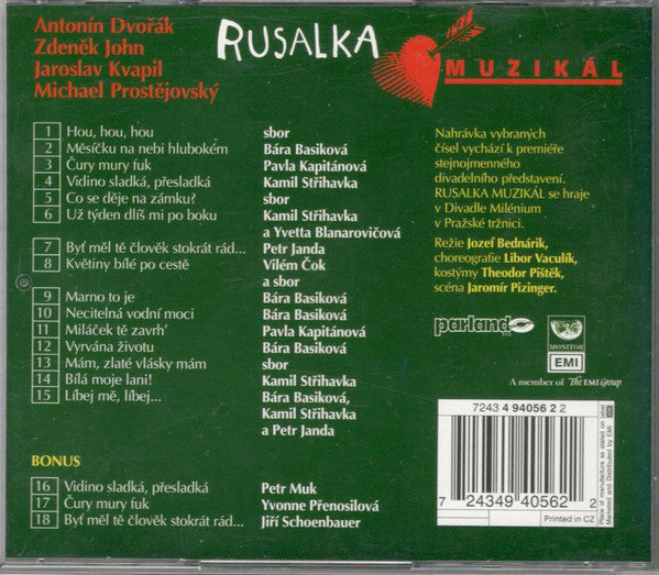 Antonín Dvořák, Jaroslav Kvapil, Michael Prostějovský, Zdeněk John : Rusalka Muzikál (CD, Album)