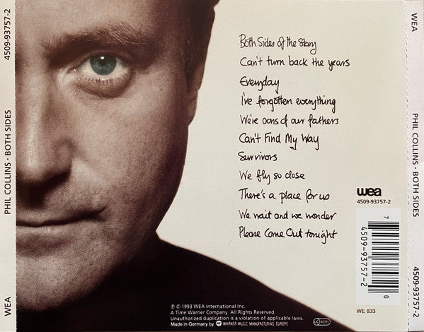 Phil Collins : Both Sides (CD, Album)