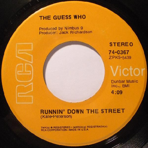 The Guess Who : Hand Me Down World (7", Single, Roc)