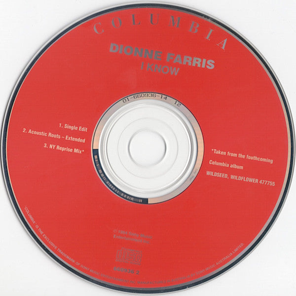 Dionne Farris : I Know (CD, Single)