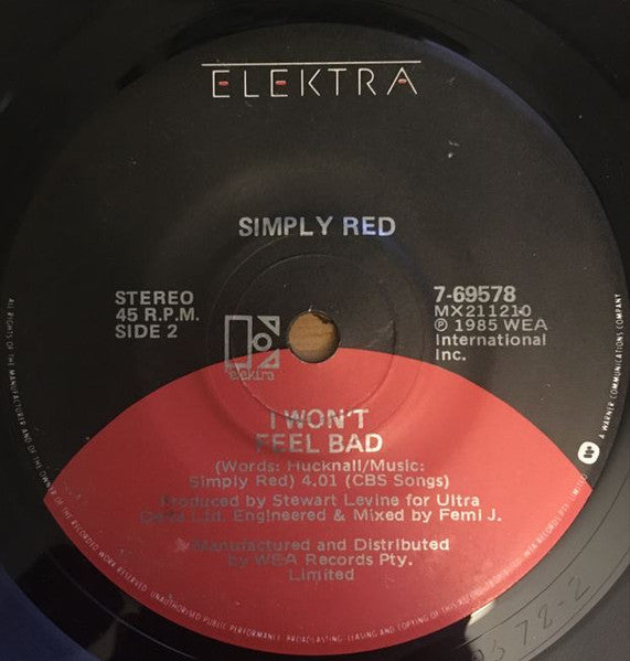 Simply Red : Holding Back The Years (7", Single)
