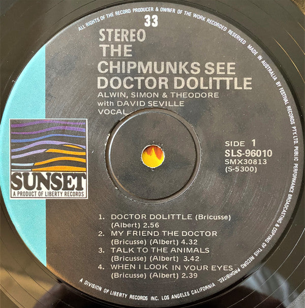 The Chipmunks : The Chipmunks See Doctor Dolittle (LP, Album)
