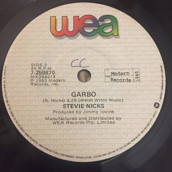 Stevie Nicks : Stand Back (7", Single)