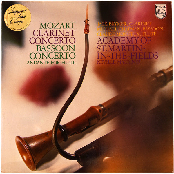 Mozart*, Jack Brymer, Michael Chapman (4), Claude Monteux, Academy Of St. Martin-in-the-Fields*, Neville Marriner* : Clarinet Concerto / Bassoon Concerto / Andante For Flute (LP)