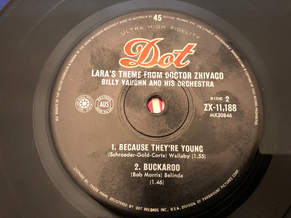 Billy Vaughn And His Orchestra : Lara's Theme From Doctor Zhivago (7", EP)