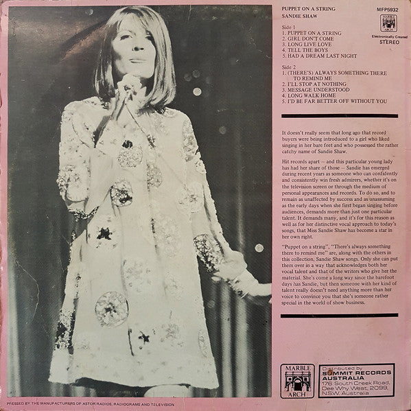 Sandie Shaw : Puppet On A String (LP, Comp)