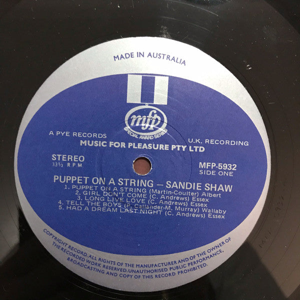 Sandie Shaw : Puppet On A String (LP, Comp)