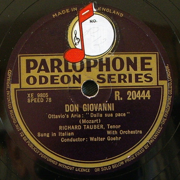 Richard Tauber : Don Giovanni (Shellac, 12")
