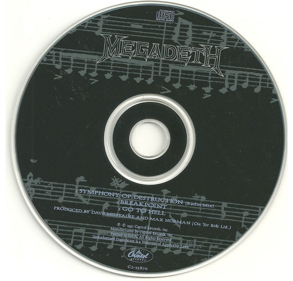 Megadeth : Symphony Of Destruction (CD, Single)