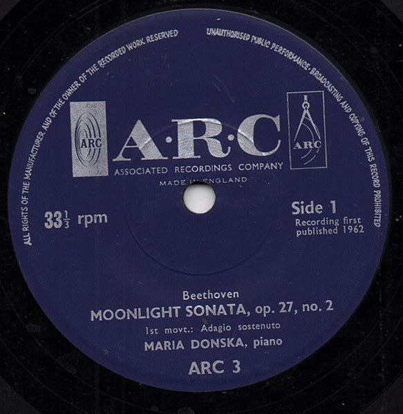 Ludwig van Beethoven / Maria Donska : Moonlight Sonata (7")