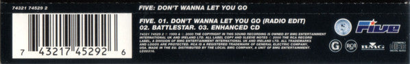 Five : Don't Wanna Let You Go (CD, Single, Enh)