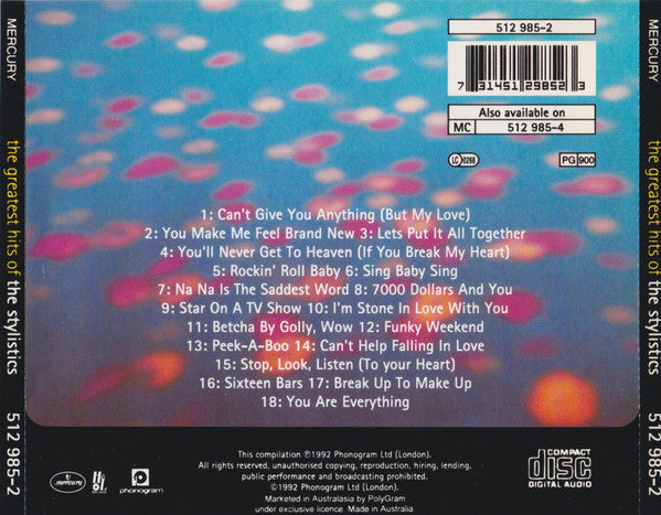 The Stylistics : The Greatest Hits Of The Stylistics - Lets Put It All Together (CD, Comp)
