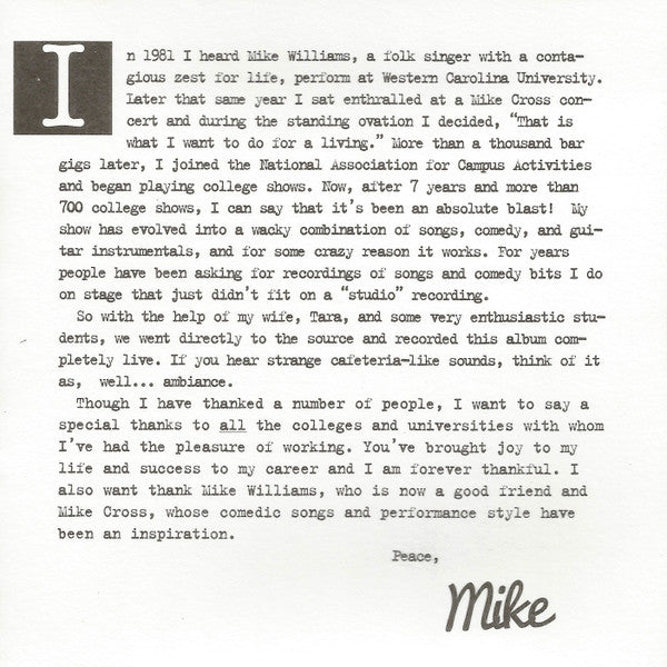 Mike Rayburn (2) : Postcards From The Road (Live) (CD, Album)