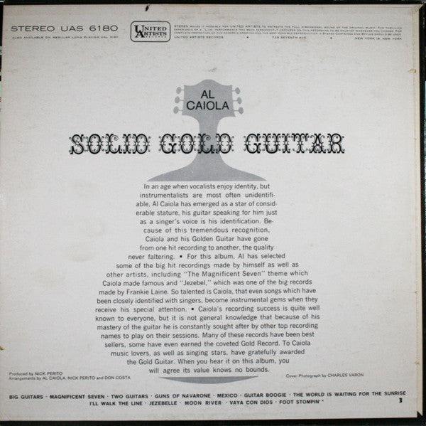 Al Caiola : Solid Gold Guitar (LP, Comp)