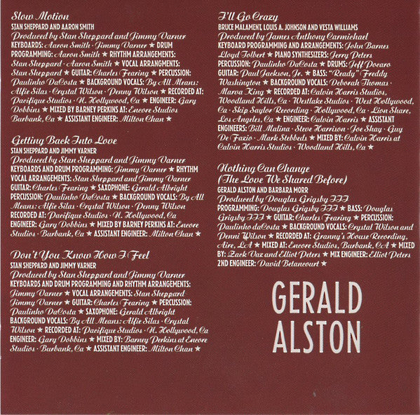 Gerald Alston : Open Invitation (CD, Album, RE)
