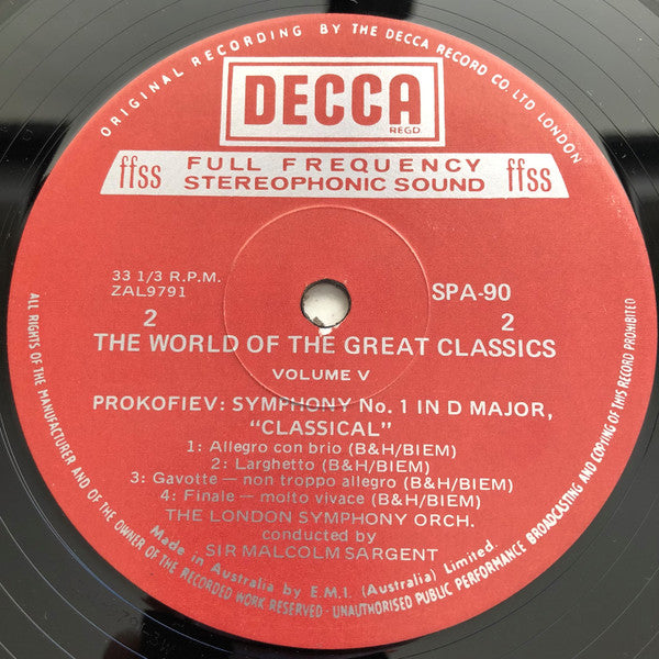 Sergei Prokofiev / Sir Malcolm Sargent, Ralph Richardson (2), London Symphony Orchestra : Peter And The Wolf (LP, Album)
