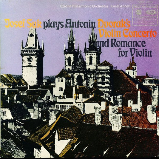 Josef Suk Plays Antonin Dvorak* : Violin Concerto And Romance For Violin (LP)