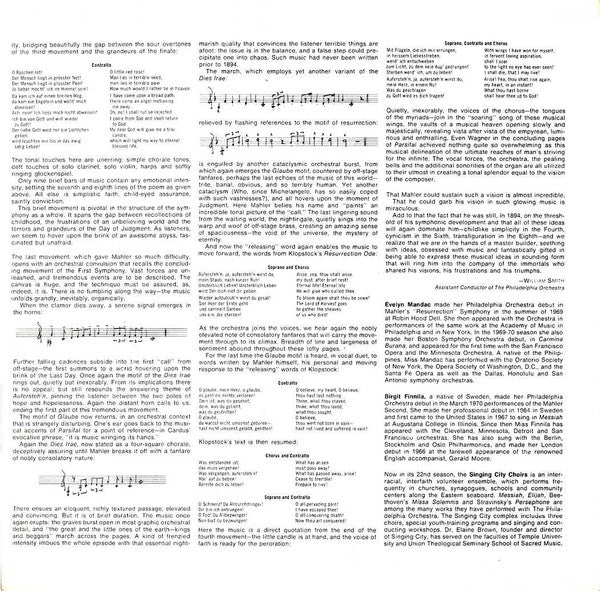 Gustav Mahler, Eugene Ormandy, The Philadelphia Orchestra : Symphony No. 2 "Resurrection" (2xLP)