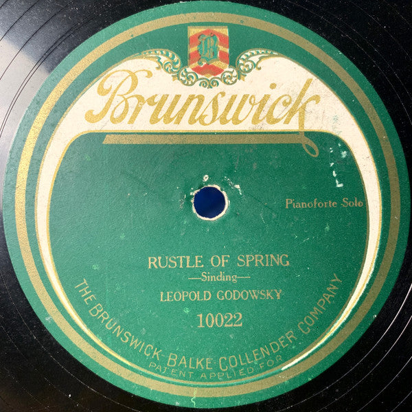 Leopold Godowsky : Rustle Of Spring (Shellac, 10", S/Sided)