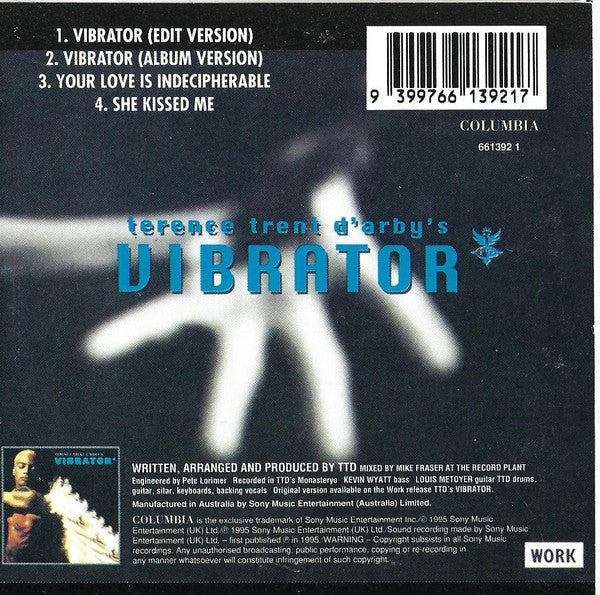 Terence Trent D'Arby : Vibrator (CD, Single)