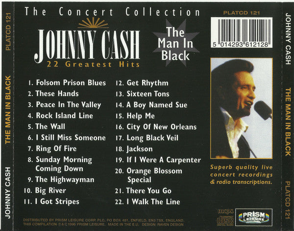 Johnny Cash : The Man In Black - 22 Greatest Hits (CD)