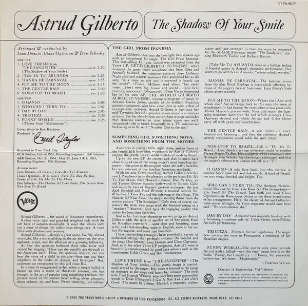 Astrud Gilberto : The Shadow Of Your Smile (CD, Album, RE, RM)