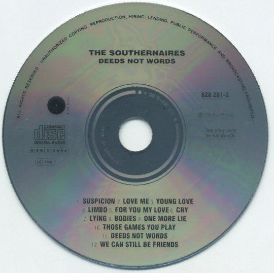 The Southernaires : Deeds Not Words (CD, Album)