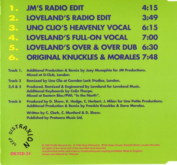 Chanelle : One Man (CD, Single)
