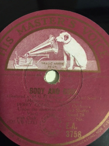 Perry Como : Body And Soul / I've Got A Feeling I'm Falling (Shellac, 10")