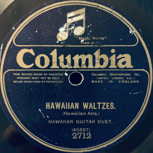 Hawaiian Guitar Duet : Hawaiian Waltzes / Hawaiian Medley (Shellac, 10", RP)