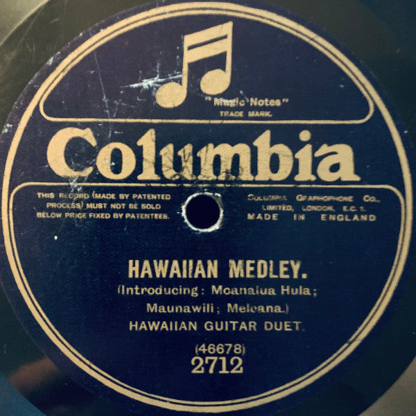 Hawaiian Guitar Duet : Hawaiian Waltzes / Hawaiian Medley (Shellac, 10", RP)