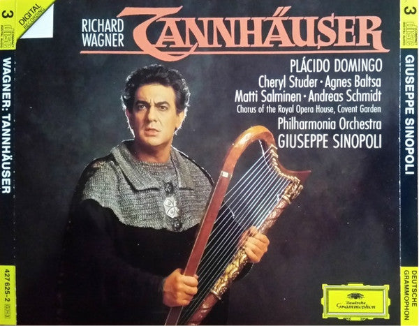 Richard Wagner, Placido Domingo, Cheryl Studer, Agnes Baltsa, Matti Salminen (2), Andreas Schmidt (2), Chorus Of The Royal Opera House, Covent Garden, Philharmonia Orchestra, Giuseppe Sinopoli : Tannhäuser (3xCD, Album, RE + Box, Sli)