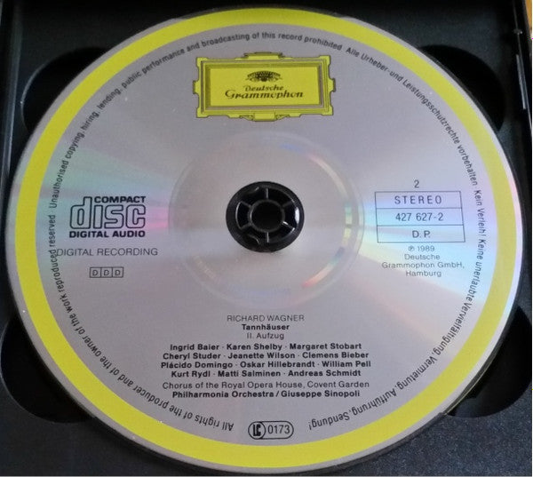 Richard Wagner, Placido Domingo, Cheryl Studer, Agnes Baltsa, Matti Salminen (2), Andreas Schmidt (2), Chorus Of The Royal Opera House, Covent Garden, Philharmonia Orchestra, Giuseppe Sinopoli : Tannhäuser (3xCD, Album, RE + Box, Sli)