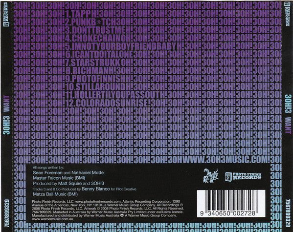 3OH!3 : Want (CD, Album)
