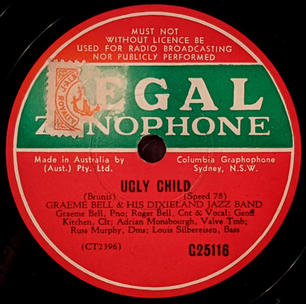 Graeme Bell And His Dixieland Jazz Band : Ugly Child / Smoky Mokes (Shellac, 10")